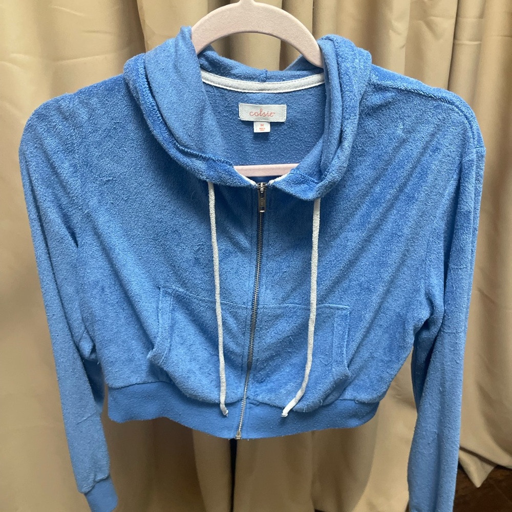 Colsie Light Blue Zip-Up Jacket